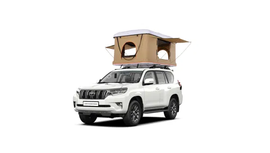 2023 Gerades hydraulisches Druck-Pop-up-Camping-2-Personen-Automatik-SUV-LKW-Dachzelt mit fester Abdeckung für das Autodach